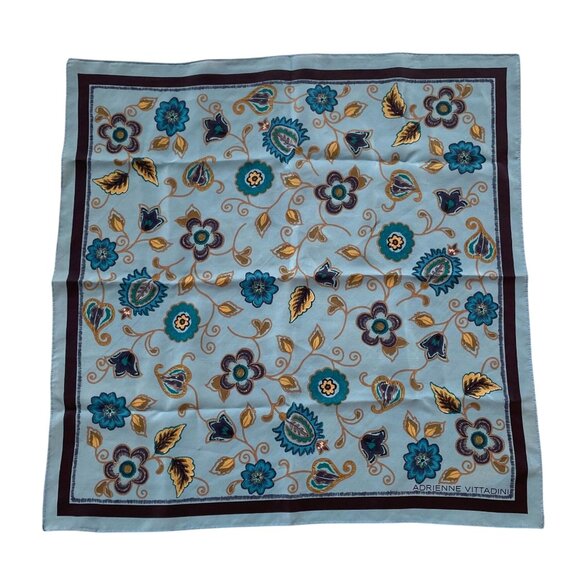 Adrienne Vittadini Accessories - Adrienne Vittadini Floral Square Scarf Women's Retro Heritage Classic Boho